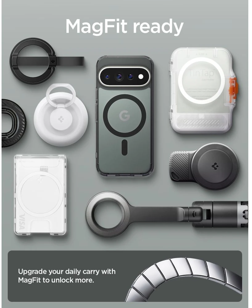 SPIGEN ULTRA HYBRID MAG MAGSAFE DĖKLAS GOOGLE PIXEL 11 PRO FROST Juodas