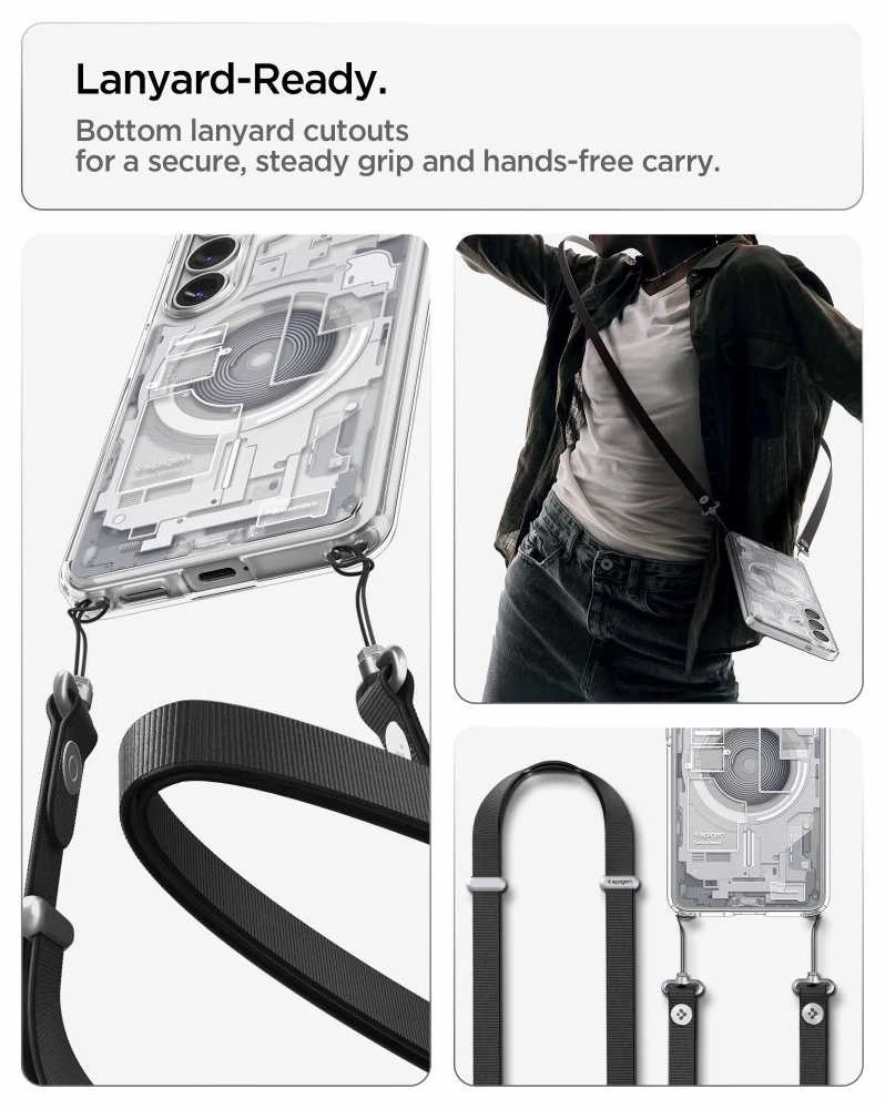 Spigen Ultra Hybrid Mag MagSafe dėklas Samsung Galaxy S26 ZERO ONE baltos spalvos