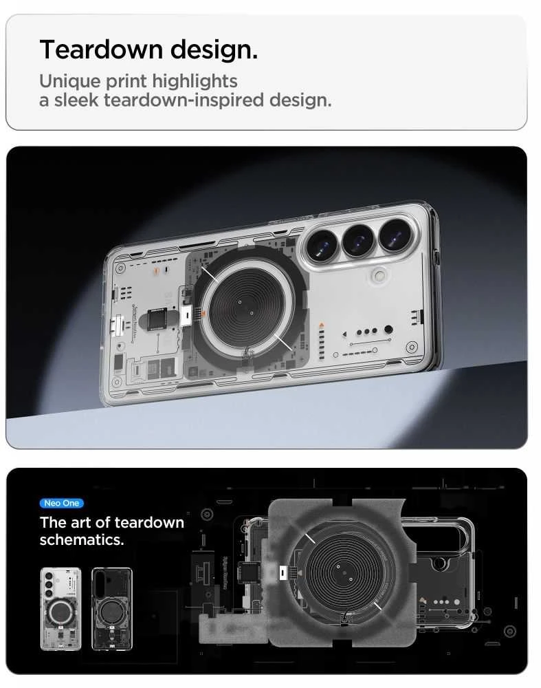 Spigen Ultra Hybrid Mag MagSafe dėklas skirtas Samsung Galaxy S26+ Neo One – skaidrus