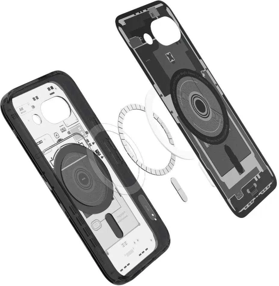 SPIGEN dėklas ULTRA HYBRID MAG suderinamas su MagSafe, skirtas GOOGLE PIXEL 9A zero one juodas