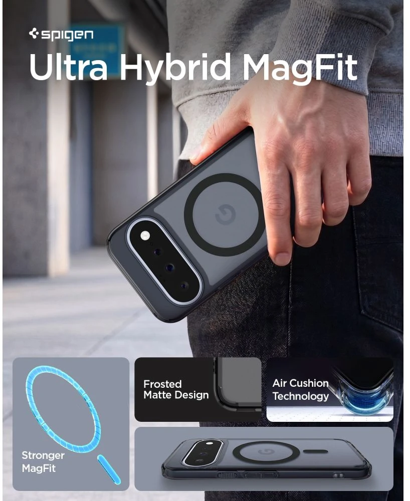 SPIGEN ULTRA HYBRID MAG MAGSAFE GOOGLE PIXEL 11 DĖKLAS FROST Juodas