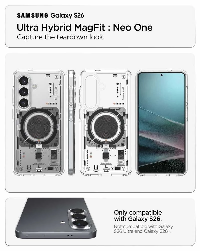 Dėklas „Spigen Ultra Hybrid MagSafe“, „Neo One“ – „Samsung Galaxy S26“