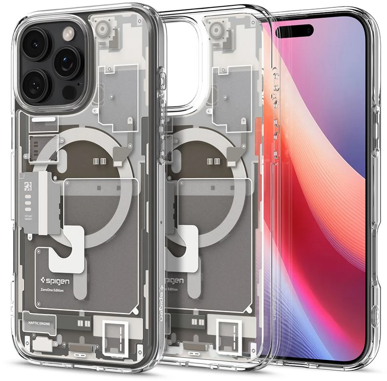 Dėklas „Spigen Ultra Hybrid MagSafe“, natūralaus titano spalvos – „Apple iPhone 16 Pro“