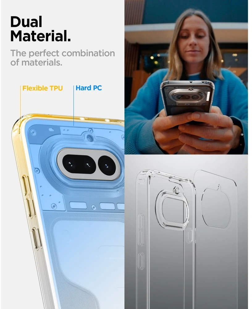 Spigen ULTRA HYBRID NOTHING PHONE 4A SKAIDRUS DĖKLAS