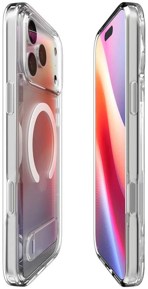 Dėklas Spigen „Ultra Hybrid S MagSafe“, skaidriai baltas – „iPhone 17 Pro Max“