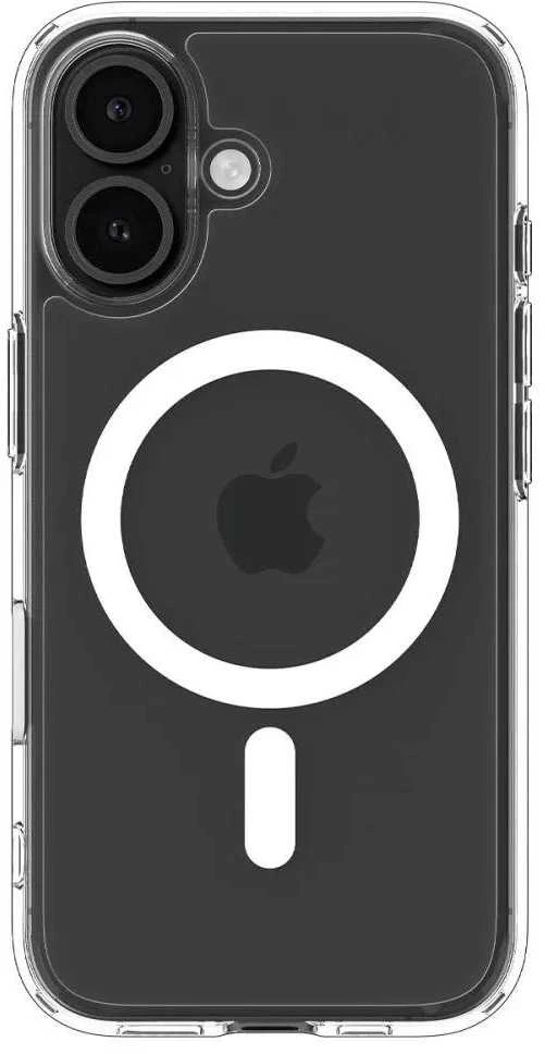 „Spigen Ultra Hybrid“ „T“ „MagSafe“ dėklas iPhone 16 telefonui – Baltas