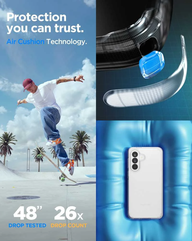 Dėklas „Spigen Ultra Hybrid Galaxy A37 5G“ krištolo skaidrumo