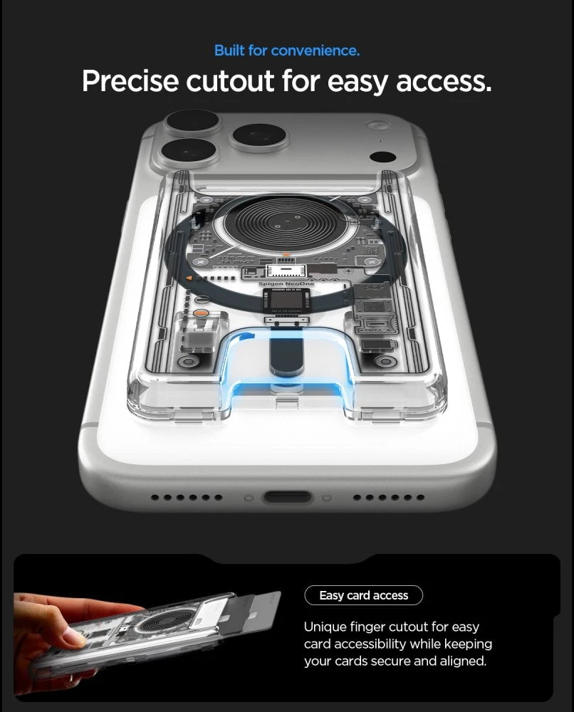 Spigen ULTRA HYBRID Wallet MagSafe MAGNETINIS KORTELIŲ DĖKLAS NEO ONE