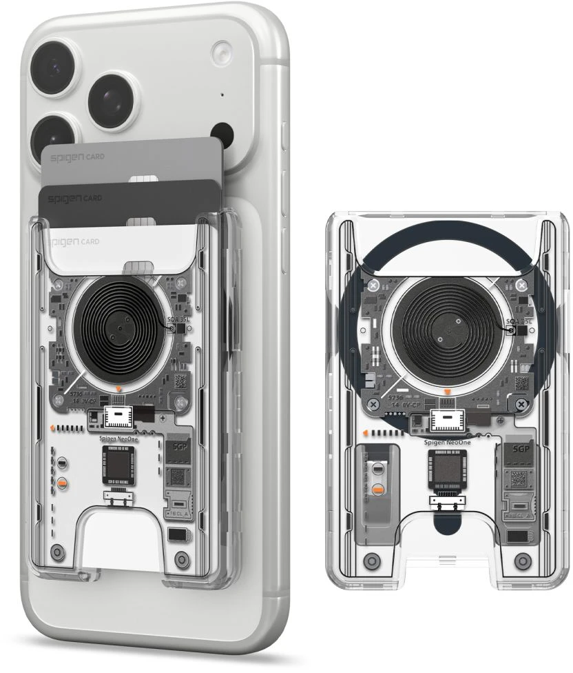 Spigen ULTRA HYBRID Wallet MagSafe MAGNETINIS KORTELIŲ DĖKLAS NEO ONE