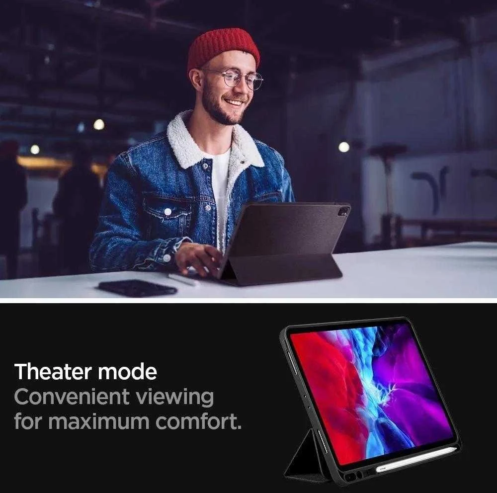 Spigen Urban Fit, juodos spalvos – Apple iPad Pro 11″ (2022/2021/2020/2018)