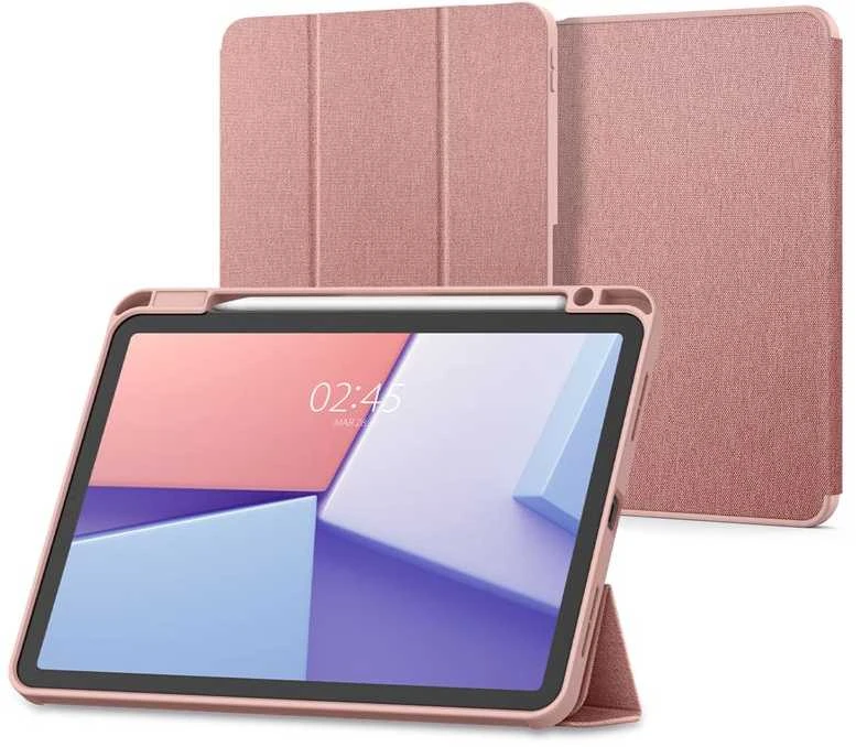 „Spigen Urban Fit“ dėklas Apple iPad Air 11 M3 2025 / M2 2024 / Apple iPad Air 10.9 5-4 kartos 2022-2020 rožinio aukso spalvos