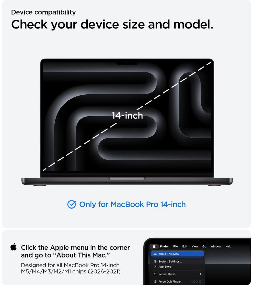 SPIGEN URBAN FIT MACBOOK PRO 14 M1-M5 / M5 PRO / M5 PRO MAX 2021-2026 PILKAS (HEATHER Pilkas)