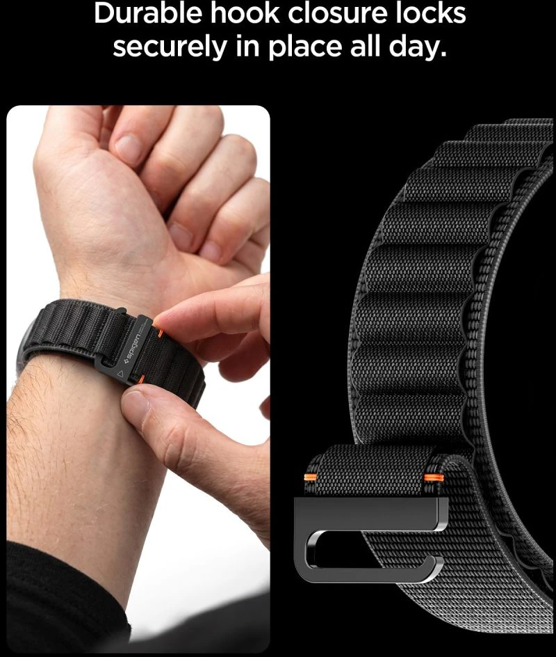 Spigen WBF1 DIRŽELIS Samsung Galaxy WATCH ULTRA 1 / 2 2024-2026 (47 MM) Juodas