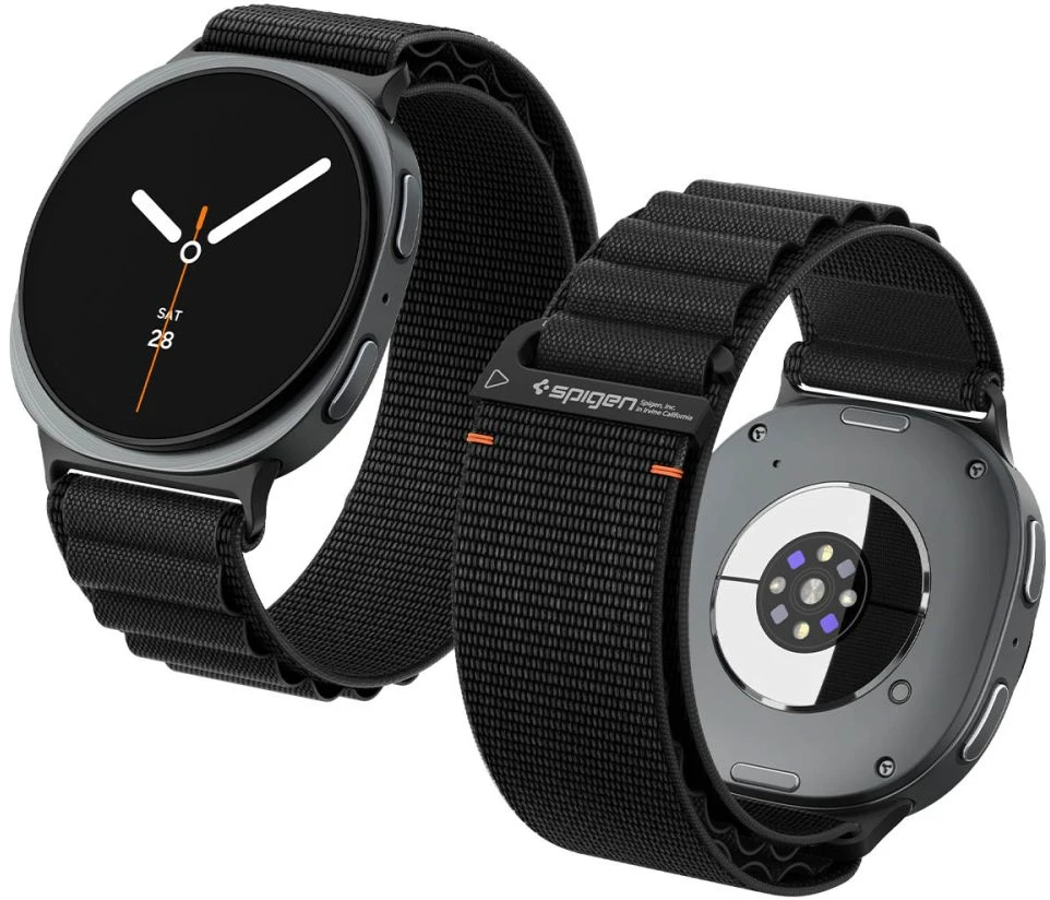 Spigen WBF1 DIRŽELIS Samsung Galaxy WATCH 8 / 9 / CLASSIC (40 / 44 / 46 MM) Juodas