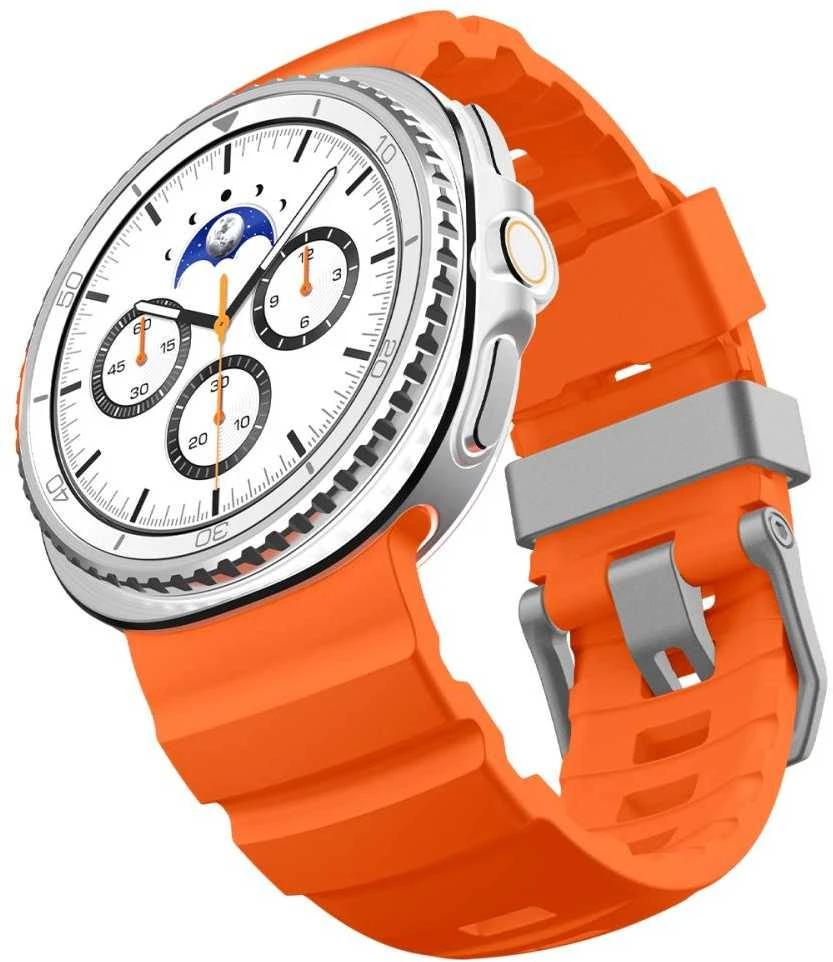 „Spigen“ silikoninė apyrankė, oranžinė - „Samsung Galaxy Watch 8“ 46 mm/44 mm/40 mm