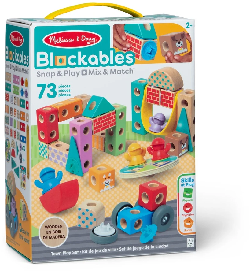 SPN Melissa Doug - Blockables konstravimo rinkinys miestelis (806012)