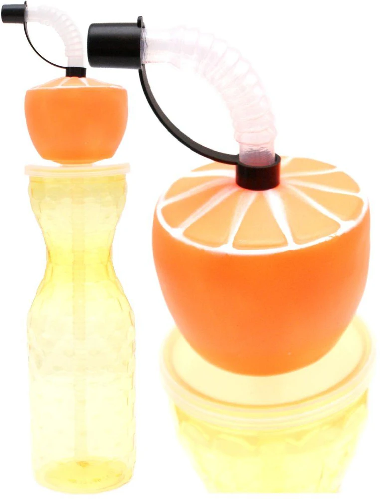 Excellent Houseware Sportinis butelis su šiaudeliu 500 ml