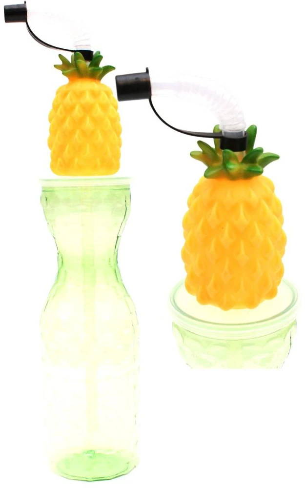 Excellent Houseware Sportinė gertuvė su šiaudeliu 500 ml žalia