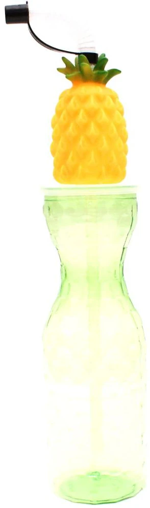 Excellent Houseware Sportinė gertuvė su šiaudeliu 500 ml žalia