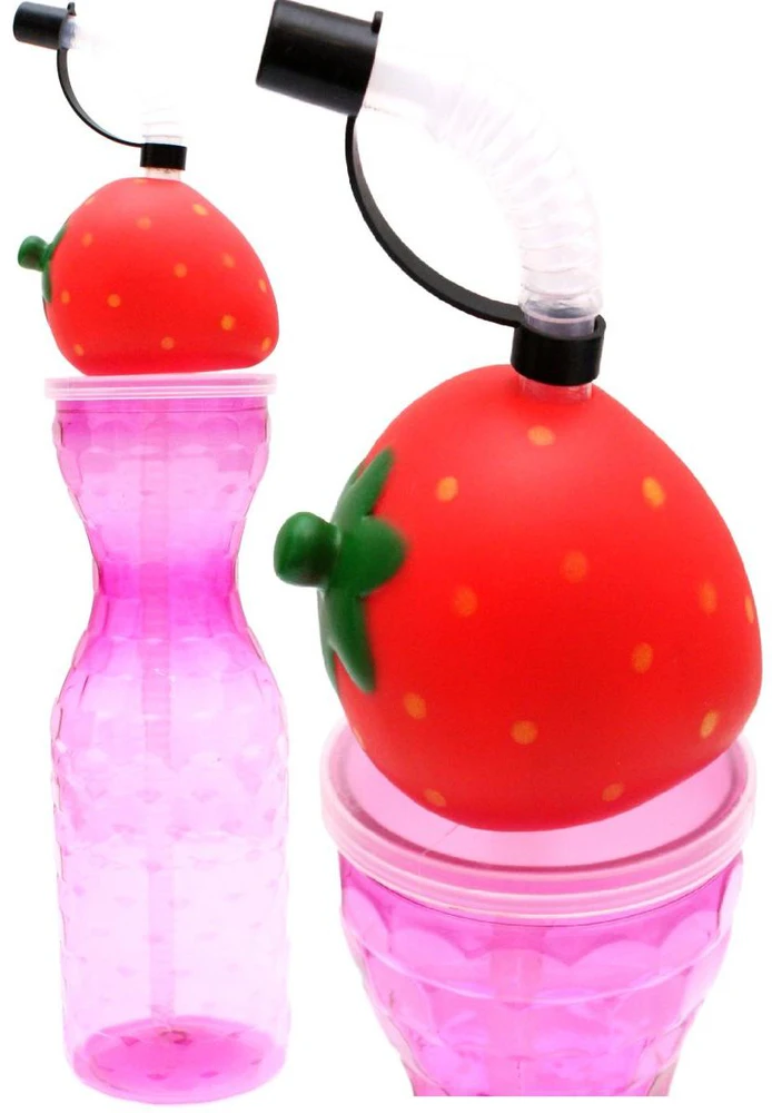 Excellent Houseware Sportinis gėrimo butelis su šiaudeliu 500 ml