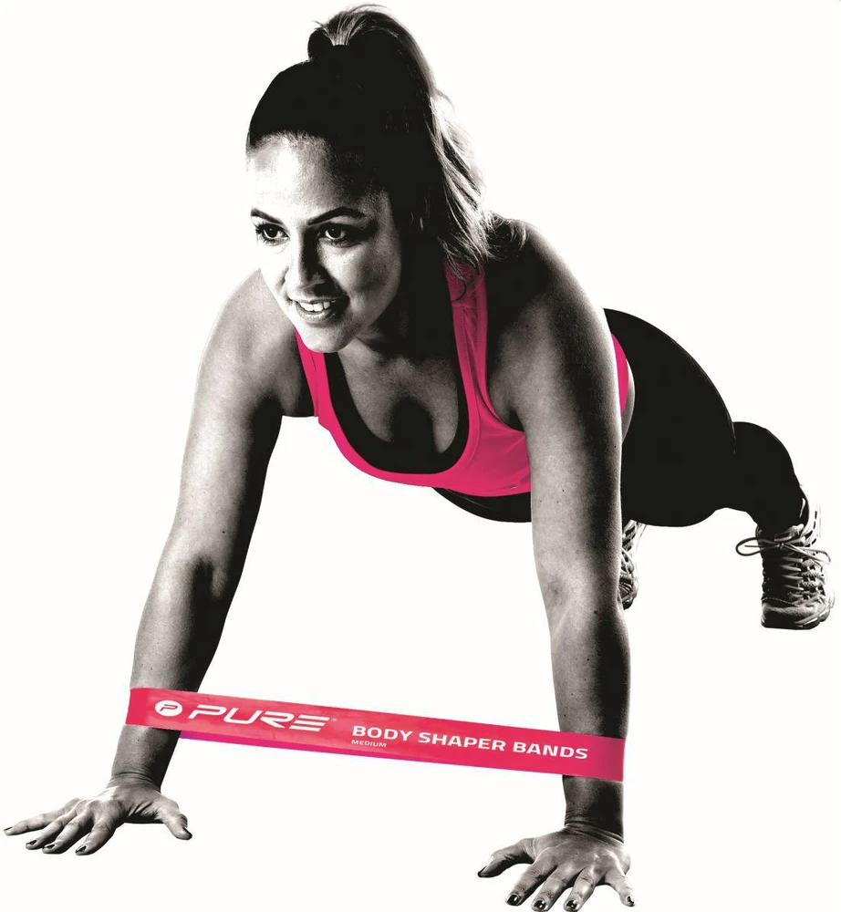 Pure2Improve | Body Shaper Bands, Set of 3 | Žalias, Rožinė and Violetinė