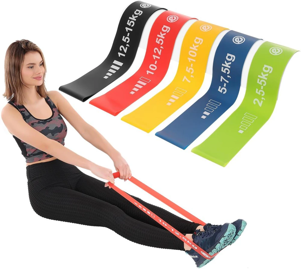 Enero Pasipriešinimo juostų rinkinys EB Fit Fitnnes Crosfit Mini Band 5in1