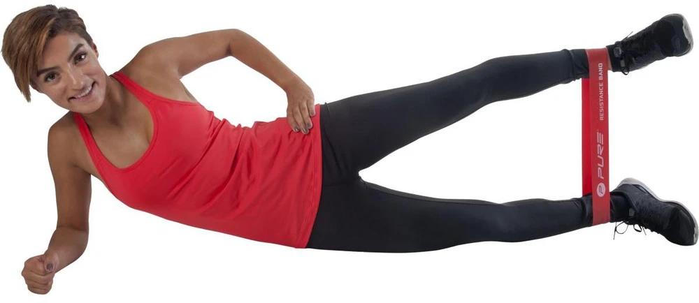 Pure2Improve | Resistance Bands Set of 5 | Juodas, Pilkas, Oranžinis, Raudona, Geltona