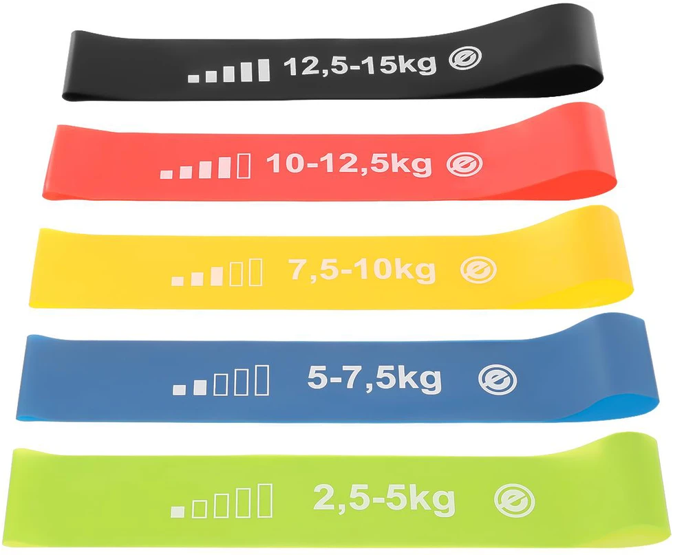 Enero Pasipriešinimo juostų rinkinys EB Fit Fitnnes Crosfit Mini Band 5in1