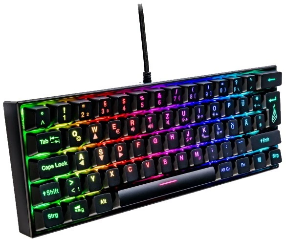 SRR SureFire KingPin M1 klaviatūra Žaidimams USB QWERTY Anglų (JAV) Juoda