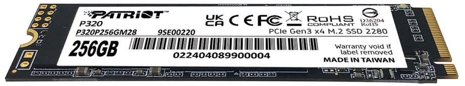 M.2 SSD - Patriot Viper P320 256GB 2.2GB/s, Juodas