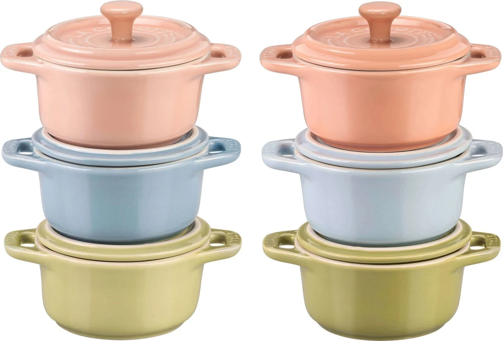 Staub ST2 rinkinys 6x Mini Cocotte apvalios 10 cm, įvairios spalvos