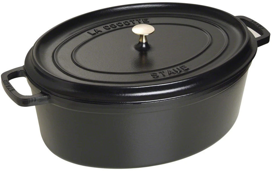 Zwilling Keptuvė - Staub Ovali Keptuvė 41cm 12L Ketaus Emalis Juoda