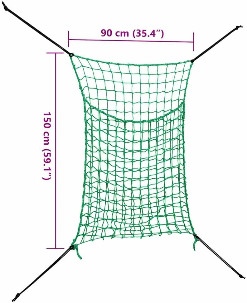 kvadratinis tinklas šienui, 0,9x1,5 m, 2 vnt., PP
