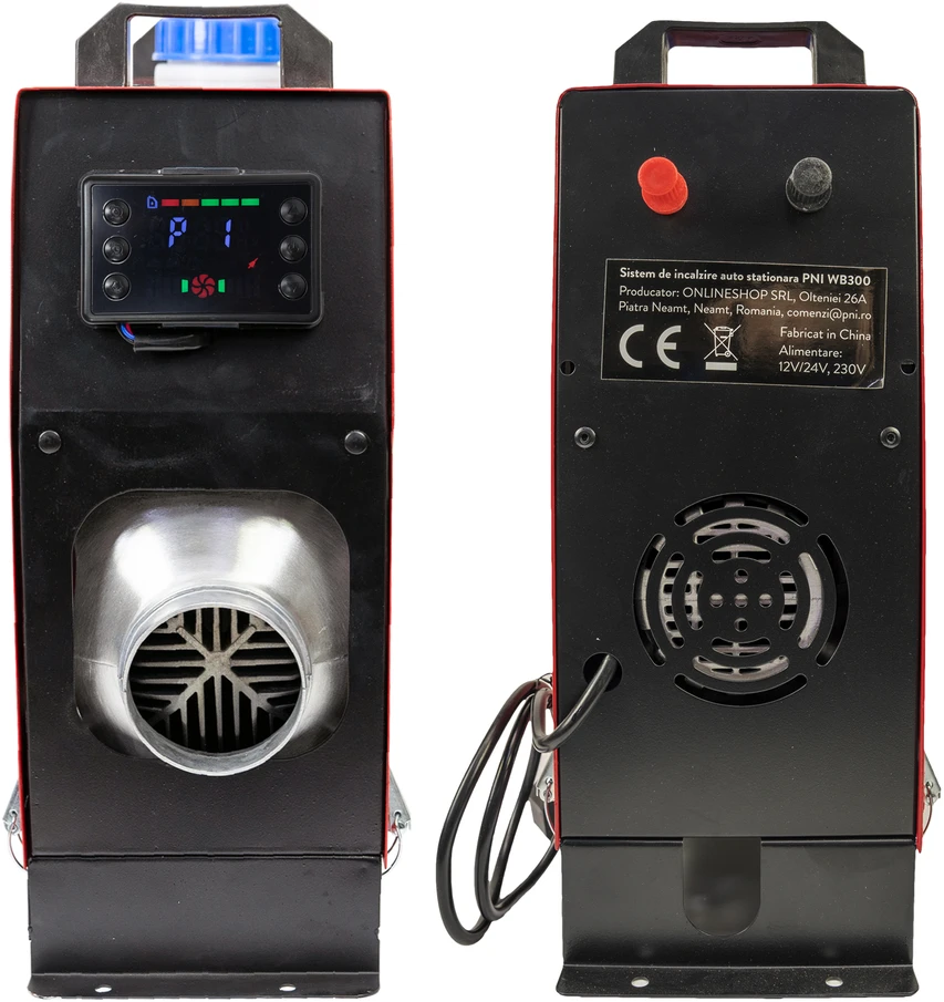 Stacionari automobilinė šildymo sistema PNI WB300 dyzelinė 5kW, 12V, 24V, 230V, 10 galios lygių