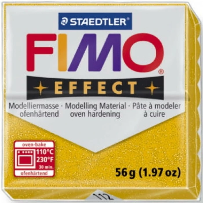 Staedtler Modelinas Fimo, 56g, blizgios auksinės spalvos