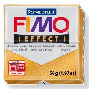 Modelinas Fimo, 56g, metalizuotos auksinės spalvos