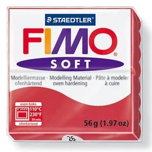 Modelinas FIMO SOFT, 57 g, vyšnių raudona sp.
