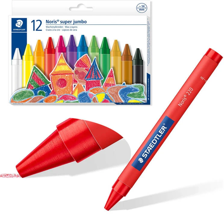 Staedtler storo jumbo vaško pieštukai 12 Ap0010 vaško pieštukai