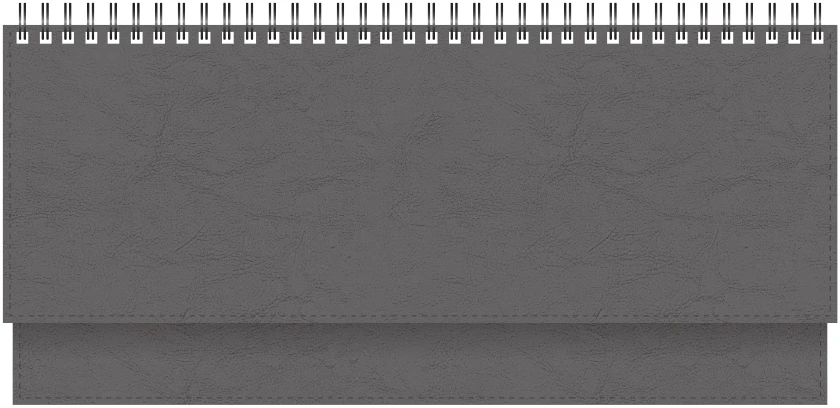 Stalinis kalendorius Timer Memo, 290x105mm, PU viršelis, pilkos spalvos