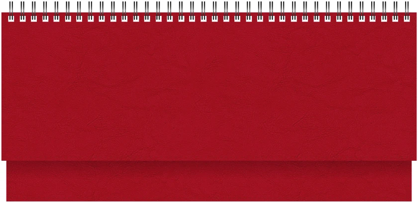 Stalinis kalendorius Timer Memo, 290x105mm, PU viršelis, raudonos spalvos