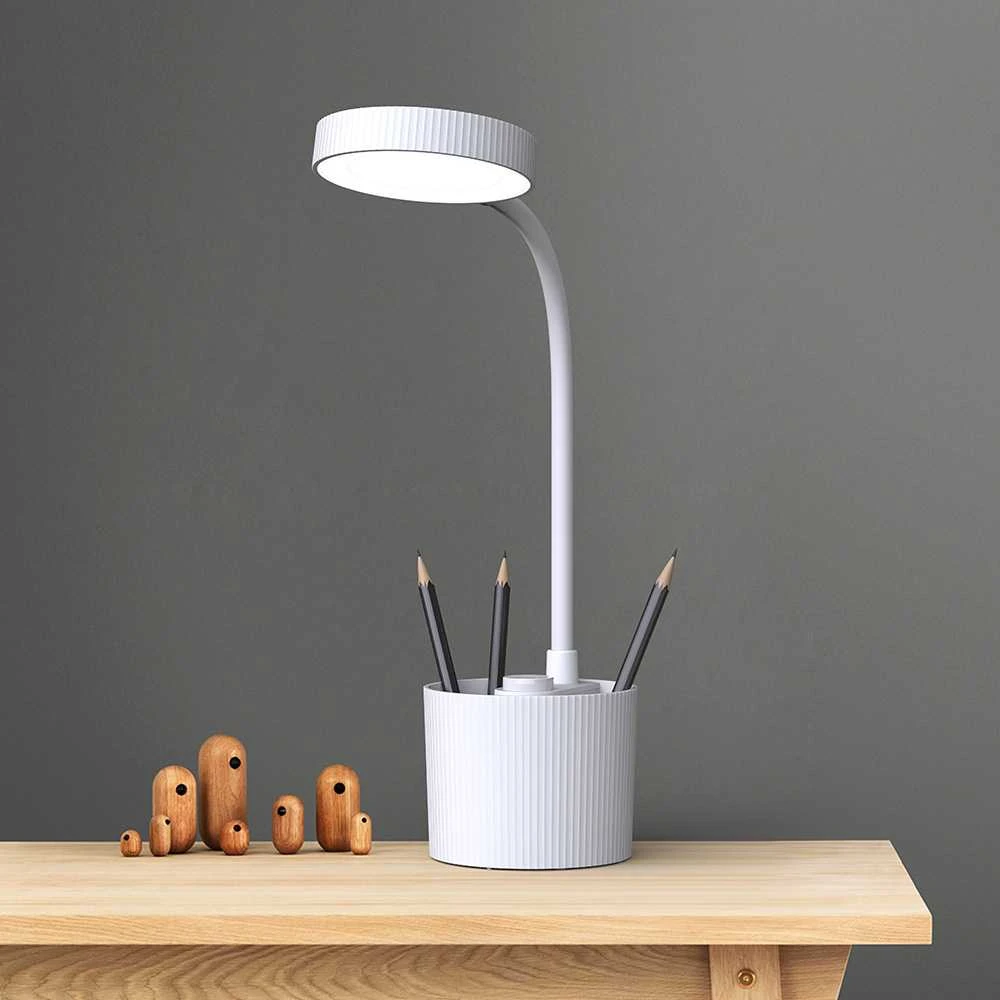 Stalinis LED šviestuvas 5W with pen holder PURE FLB-20 AGNES baltos spalvos Forever Light