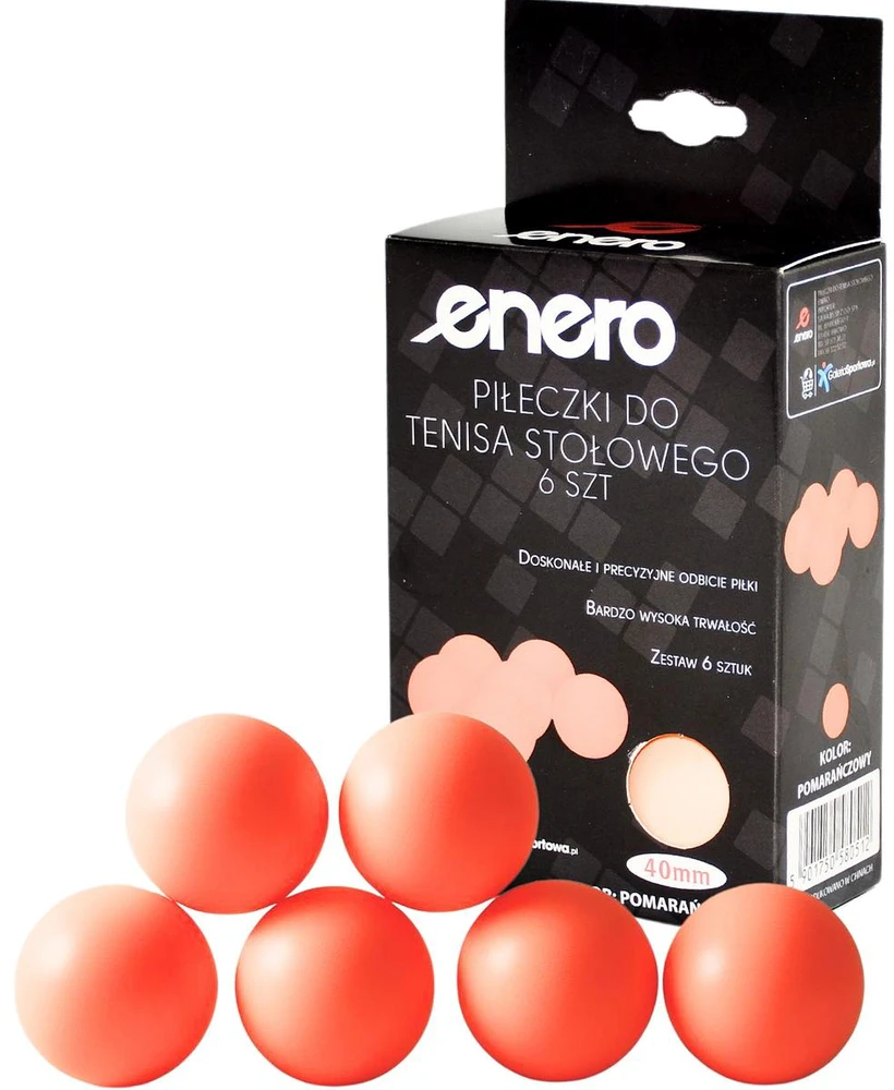stalo teniso kamuoliukai enero 6 vnt oranžiniai