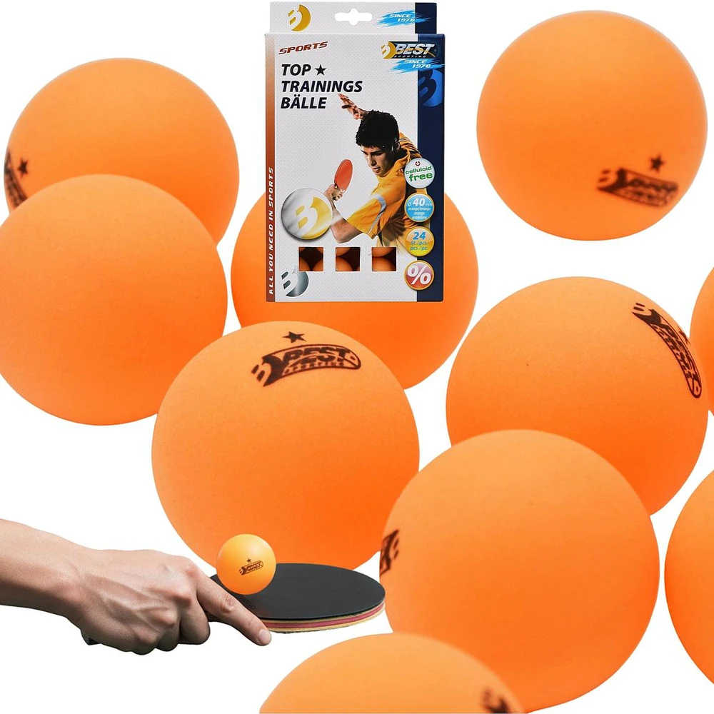 Stalo teniso kamuoliukai Best Sporting, 24 vnt., oranžiniai