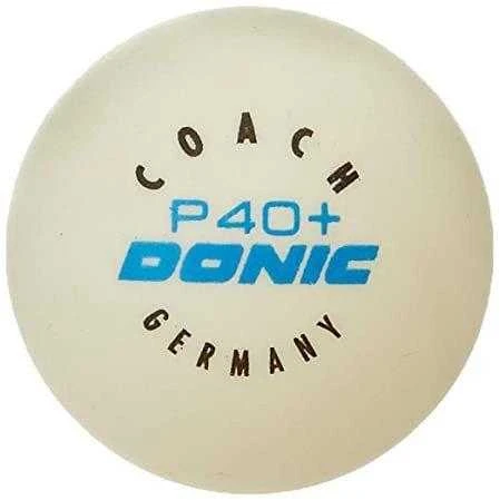 Stalo teniso kamuoliukai DONIC P40+ Coach 1žv. 6vnt Baltas