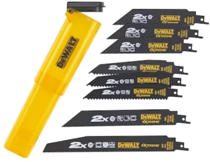 Stanley DEWALT PJŪKLELIAI SLUOKSNINIAM PJŪKLUI MIX 8vnt. EXTREME + DĖŽUTĖ