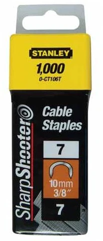 Kabelių kabės Stanley 1-CT108T 12 mm Type-7 (1000 vnt.)