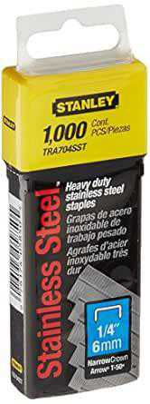 STANLEY KABĖS G 6mm 1000 PATVARIOS, NERŪDIJANTIS PLIENAS