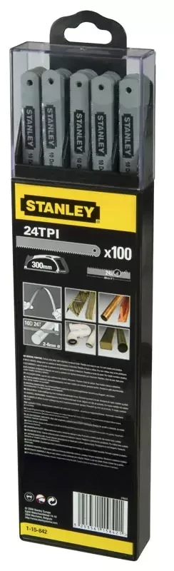Pjūklo geležtė metalui 300 mm 24TPI LION 2 vnt, Stanley