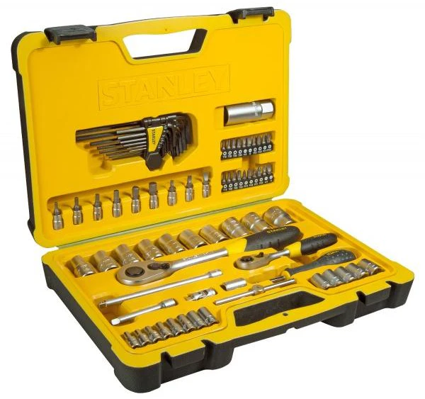 STANLEY Rinkinys KLUCZY 1/4",1/2" 75 vnt.