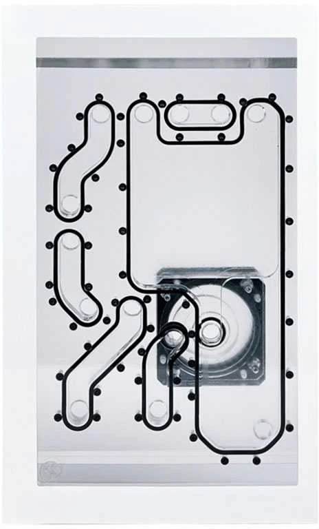Stealkey Customs Lian Li O11D Mini Front MK2 D5 Distroplate - akrilinis - baltas